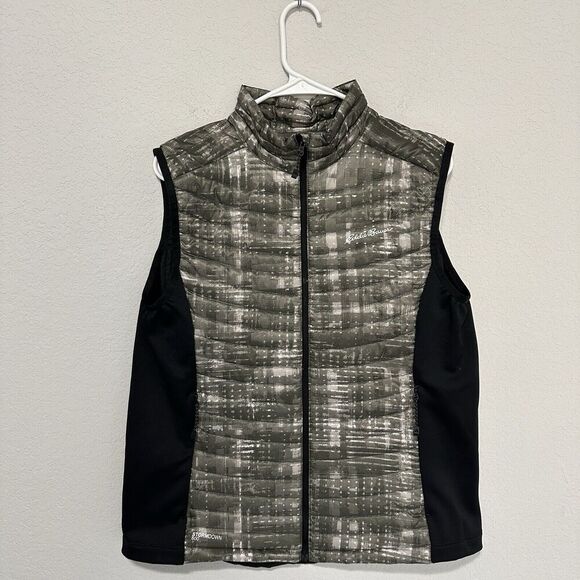 Eddie Bauer Women’s Ascent Storndown 800 Down Fill Camo Vest Size Large Puffer - Picture 1 of 11